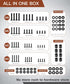 Solid As Mountain 92PCS Set M4 M5 M6 M8 80", Universal TV Mounting Hardware Screw Kit - Screws, Spacers and Washers