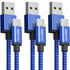 USB C Charger Cable 10ft 3-Pack, Extra Long USB-A to USB-C Fast Charging Cord, Nylon Braided for iPhone 16 15 Pro Max,