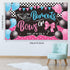 Burnouts or Bows Gender Reveal Decoration, Backdrop Party Supplies, Blue or Pink Baby Shower Banner, 72.8 x 43.3 Inch