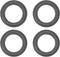 Speaker Foam Edge Surround Rings Rubber Perforated Subwoofer Rings Replacement Parts - 4 Inch/Black / 4 Pack