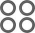 Speaker Foam Edge Surround Rings Rubber Perforated Subwoofer Rings Replacement Parts - 4 Inch/Black / 4 Pack