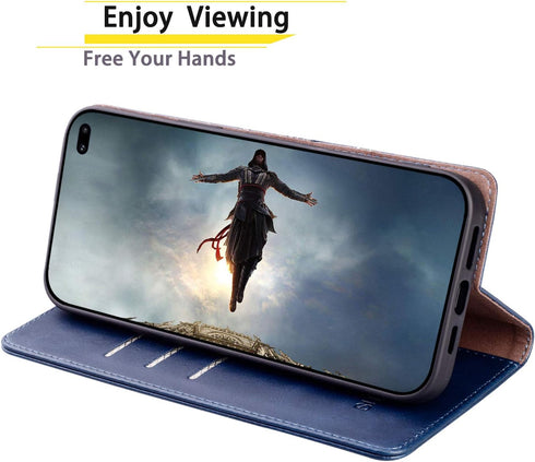 SUANPOT Leather Wallet Case for Samsung Galaxy S10+ /S10 Plus 6.4, RFID Blocking, Shockproof Flip Folio Cover