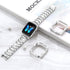 SUPOIX 41mm Compatible Apple Watch Band + Case, Women’s Bling Diamond Metal Bands & 2 Pack Protective Covers