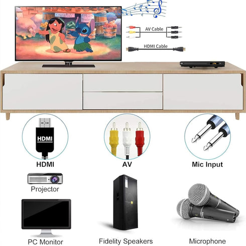 MAITE HDMI DVD Players for TV, All Region Free DVD Player with HDMI&RCA Cable, Remote Control, Dual Microphone Ports