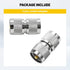 Anina UHF PL259 Male to Male Coax Connector, 2 Pcs Low Loss RF Adapter for CB Ham Radio