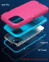 iPhone 15 Case (6.1") - Heavy Duty Military-Grade Protection, Shockproof, Durable, with 2 Tempered Glass Protectors