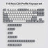 surmen CSA Profile 118 Keys Double-Shot PBT Custom Keycaps for 61/68/84/87 Mechanical Gaming Keyboard