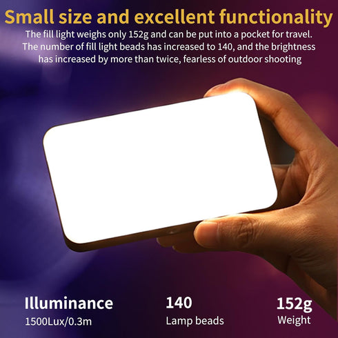 VRIG 2500K-9000K, 3000 20 140 RGB Video Light, Portable LED Camera Light, mAh, Effects, LEDs, OLED Display, DSLR