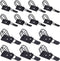 50Pcs 2 Sizes Adjustable Self-Adhesive Nylon Cable Straps - Cable Ties for Wire Management