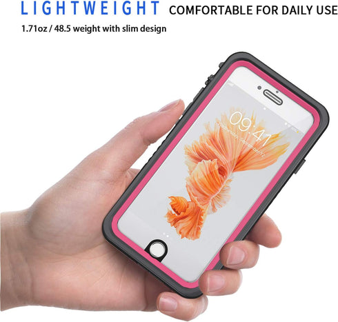 Lanhiem Case for iPhone SE 2022/2020, iPhone 7 8 Case, IP68 Waterproof Dustproof Shockproof with Built-in Screen