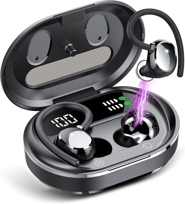 Wireless Earbuds, 2023 New Ultralight Sport Bluetooth 5.3 Headphones with LED Display, IPX7 Waterproof for Gym