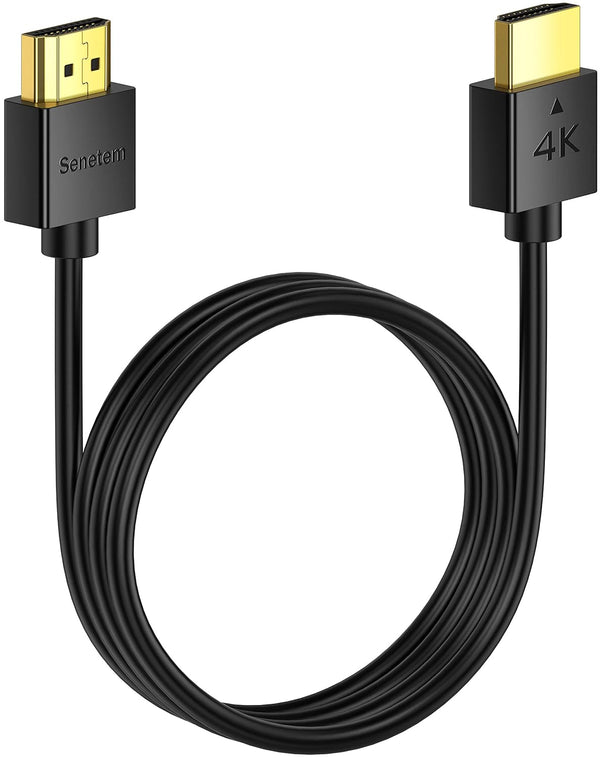 Senetem Slim HDMI Cable 1 ft, High Speed (4K@60Hz, 18Gbps), HDMI 2.0