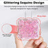 Luxury Cable Protector for iPhone Charger, Clear Wave Edge Glitter Design, USB Case Wire Saver for iPhone XR 8 11 12 13