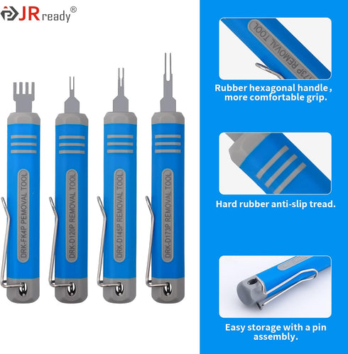 JRready ST5253-04 Molex Pin Extractor Kit, Mini-Fit Jr. Extraction Tool for Electrical Pin Removal