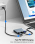 Dual Monitor Adapter, USB C to Dual HDMI Adapter for Laptop, HDMI Splitter Extended Display to Connect Two Monitors
