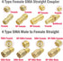 SMA Adapter Kit, 18pcs Gold Plated, Compatible with FPV Antennas, Ham Radio, WiFi Router, etc.