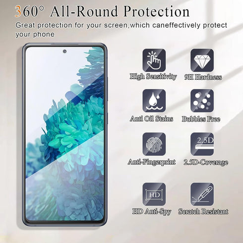 Lyphpe?3 Pack?Privacy Screen Protector for Samsung Galaxy S20FE, 9H Tempered Glass, Anti-Spy Private Film, Case Friendly