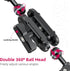 ULANZI Super Clamp Double Camera Clamp with 1/4" Adapter, Crab Plier Clip Bracket Mount for Photo Studio Light Stand