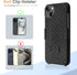 Fingic 15 15 1 5 6.1 inch(Black) Case for iPhone Case,iPhone Belt Clip Holster Cases Slim Combo Shell with Kickstand