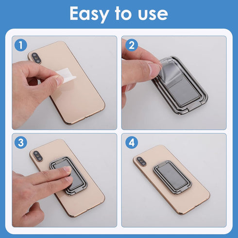 Cell Phone Ring Holder, Foldable Finger Kickstand, 360° Rotation Metal Ring Grip Adjustable Phone Stand for Magnetic