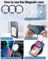 Magnetic Wireless Charging Magsafe Ring-6 PCS, Ultra-Thin (0.4mm) Magsafe Sticker, Compatible with iPhone 15/14/13/12