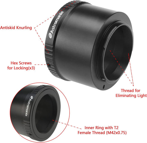 Astromania T T2 Lens to Fuji FX Mount Camera adapter Universal screw in for X-T1 X-A1 X-E2 X-M1 X-E1 X-PRO1