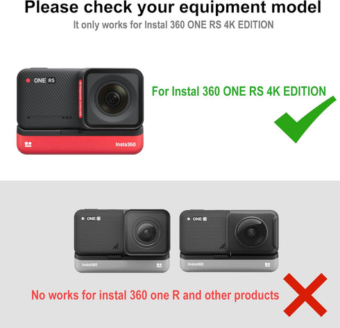 Waterproof Housing Case for Insta360 ONE RS 4K Edition, Underwater Diving Protective Shell with Bracket Accessories