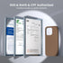 ORNARTO iPhone 15 Pro Max Case 6.7" - Slim Shockproof Liquid Silicone, 3 Layers, Soft Gel, Anti-Scratch Lining - Brown