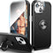 IDweel iPhone 15 Case: 2-in-1 Shockproof Cover with Screen Protector, 360° Ring Holder, Camera Lens Protector, Black.