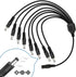 1 8 ZOSI DC Female to Male Output Power Splitter Cable Y Adapter For CCTV Accessories Black