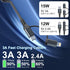 USB-C and Lightning Cable 2 in 1 Combo, MFi Certified, Short Coiled iPhone Car Charger Cord for Apple Carplay & Android