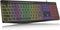 Wired Computer Keyboard, 7-Color Rainbow LED Backlit, Quiet Light Up Keyboard for Windows Mac PC Laptop