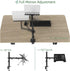 UPGRAVITY 17 inch 14-32 17.6 lbs, Clamp/Grommet 75/100mm Laptop Desk Mount, Single Laptop Stand Arm with Vented Tray
