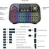 Mini Wireless Keyboard with Touchpad Mouse Combo, 7 Colors RGB Backlit, Portable 2.4Ghz Mini Keyboard with Rechargable Li-ion Battery for Android TV Box, Smart TV, Pad, PC, HTPC, Tablet and Windows OS