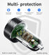 KEWIG 36W Fast Car Charger Adapter, Dual USB Car Charger with Colorful Voltmeter & ON/Off Switch
