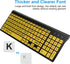 HXMJ-Wireless Large Print Keyboard and Mouse Set with USB Receiver - Quiet Scissor Switch for Seniors & Visually