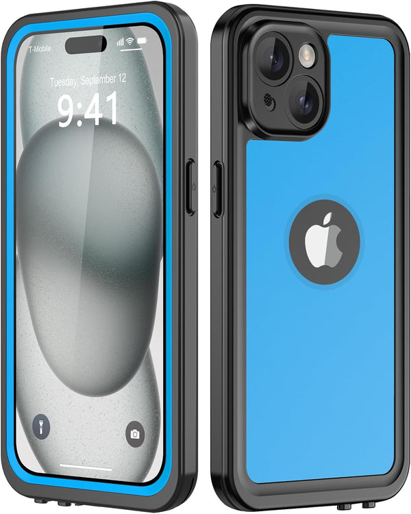 Waterproof Case for iPhone 15 Plus, Shockproof IP68 Full-Body Sturdy Cover, Built-in Screen Protector, Durable