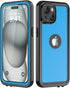 Waterproof Case for iPhone 15 Plus, Shockproof IP68 Full-Body Sturdy Cover, Built-in Screen Protector, Durable
