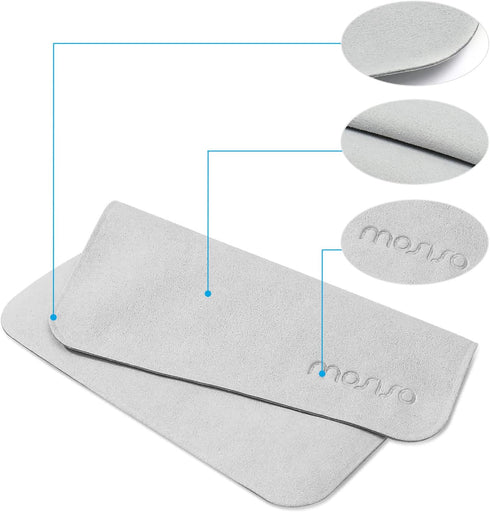 MOSISO 2PCS Polishing Cloth, Soft Microfiber Cloth Electronic Screen Cleaning Cloths Compatible with iPhone,Compatible
