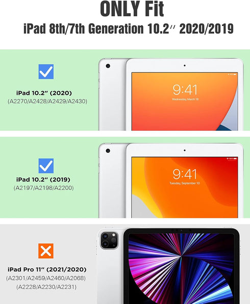TiMOVO Green Case for iPad 9th/8th/7th Generation 10.2 inch with Pencil Holder, Slim Protective Cover, Auto Wake/Sleep