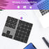 Foloda Bluetooth Number Pad, Wireless BT Numeric Keypad, Multi-Devices Rechargeable USB C Numpad for Laptop, PC, iMac,