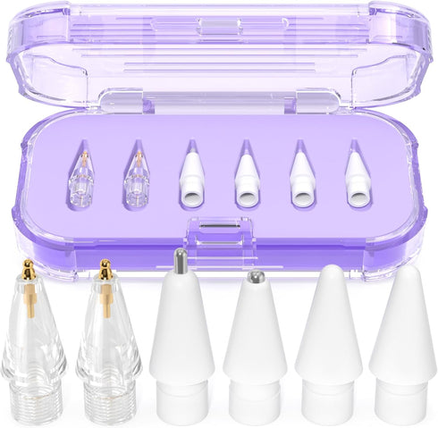 AZF Replacement Tips for Apple Pencil Pro/USB-C/2nd Gen/1st Gen Tips with Storage BoxMix