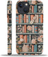 DAIZAG 15,Flower 2 15 Phone Case Compatible with iPhone Bookshelf Mixed Layer Soft Silicone+Hard PC Ddouble Protection