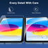 2 Pack 11th A16 2025 10th 10.9 Inch 2022, 9H Screen Protector for iPad & Generation Ultra Sensitive Case Friendly HD