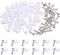 Swpeet 120 Pack White Nylon Plastic R-Type Cable Clips - 1/4 Inch Clamp Kit with 120 Screws for Wire Management