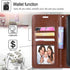 STARSHOP Samsung Galaxy S7 Phone Case Cover with Tempered Glass Screen Protector, PU Leather Wallet, Brown