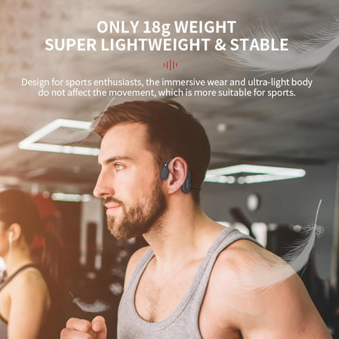 Open Ear Wireless Sports Headphones, Bluetooth 5.0 Waterproof Headset with Mic for Jogging, Running, Cycling, Hiking