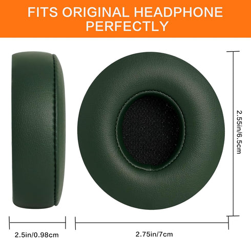 GVOEARS Ear Pad Replacement for Solo 2/3, Cushions for Beats Solo 2/3 Wired Wireless Headphones with Soft Leather Noise