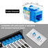 iwillink 50-Pack 10Gbps Cat6 Keystone Jack and Punch-Down Stand - RJ45 Ethernet Keystone Jacks, 90-Degree UTP Modular