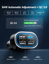 TECKNET USB Car Charger 54W 4-Port Adapter QC 3.0 Port for Fast Charging Compatible with iPhone 15 and Galaxy S23